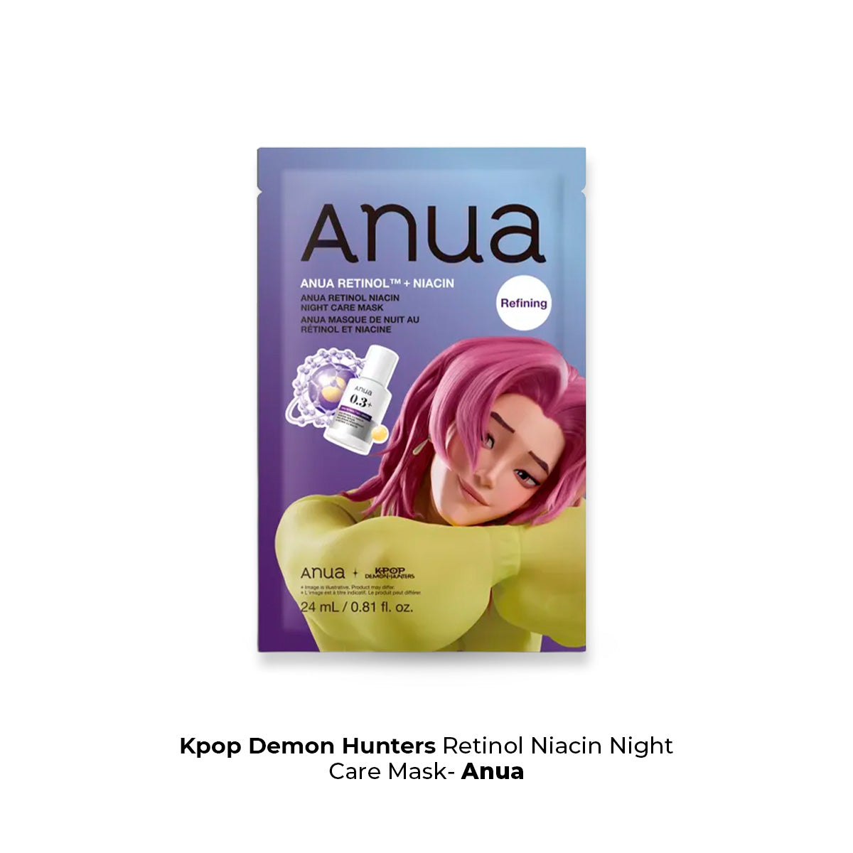 Retinol Niacin Night Care Mask de Kpop Demon Hunters
