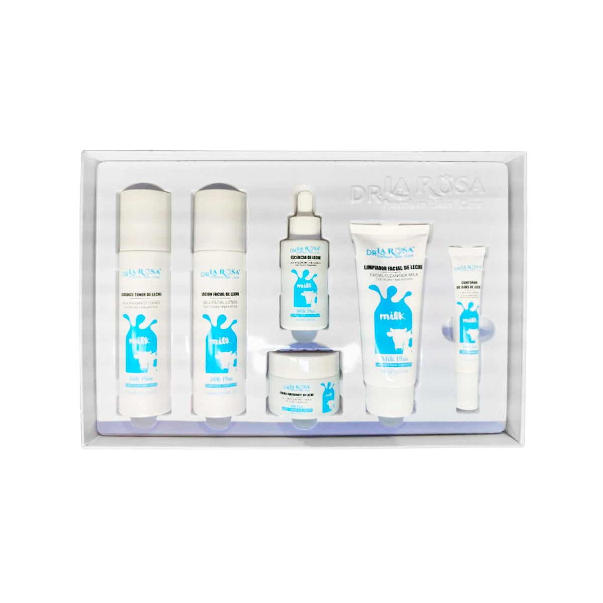 Set Skin Care Premiun de Milk 6 piezas Dr la Rosa