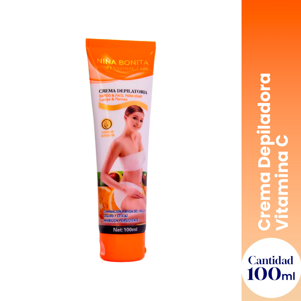 ¡LIQUIDACIÓN! Crema Depiladora Vitamina C - Niña Bonita 100ml