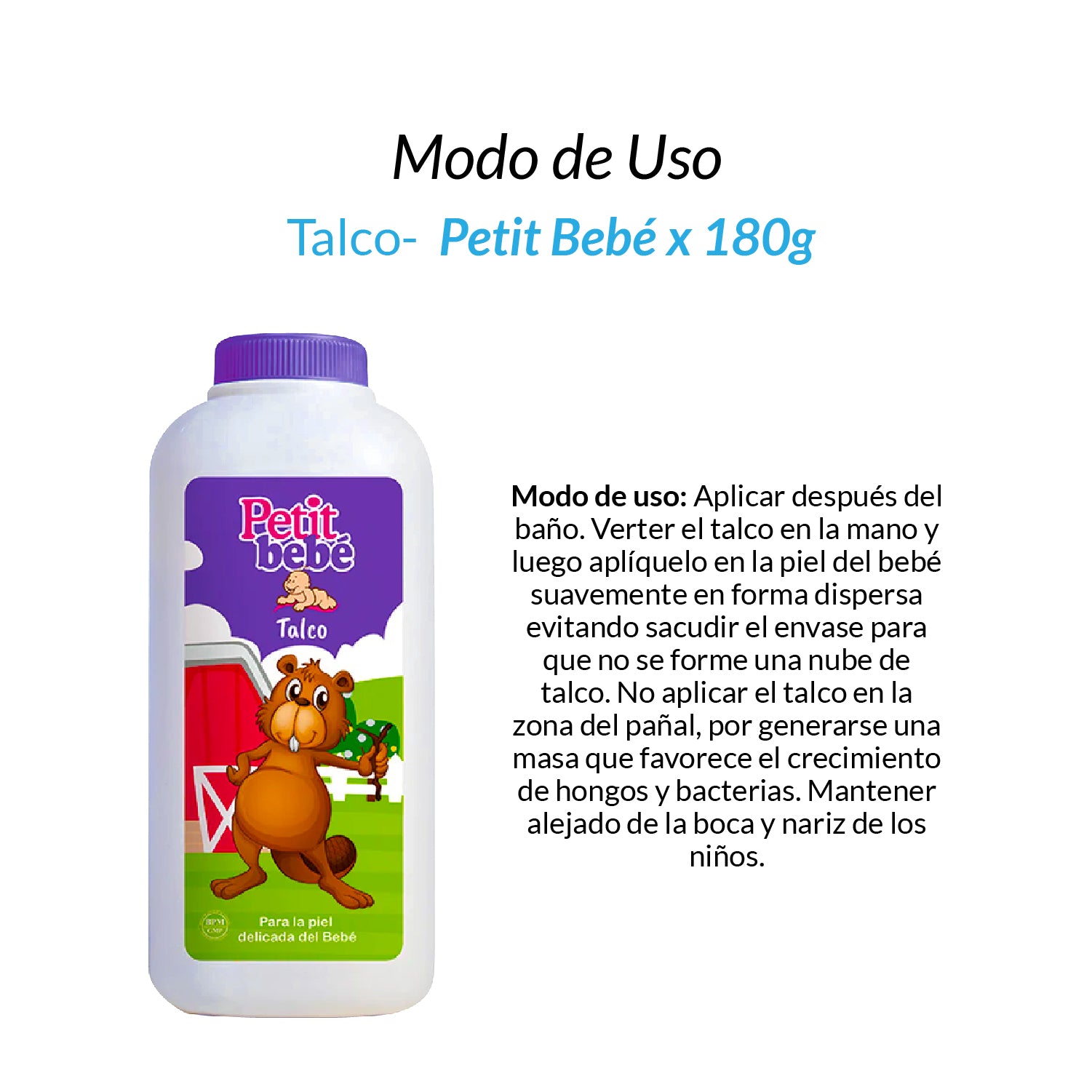 ¡liquidación! Talco Petit Bebé x 180g