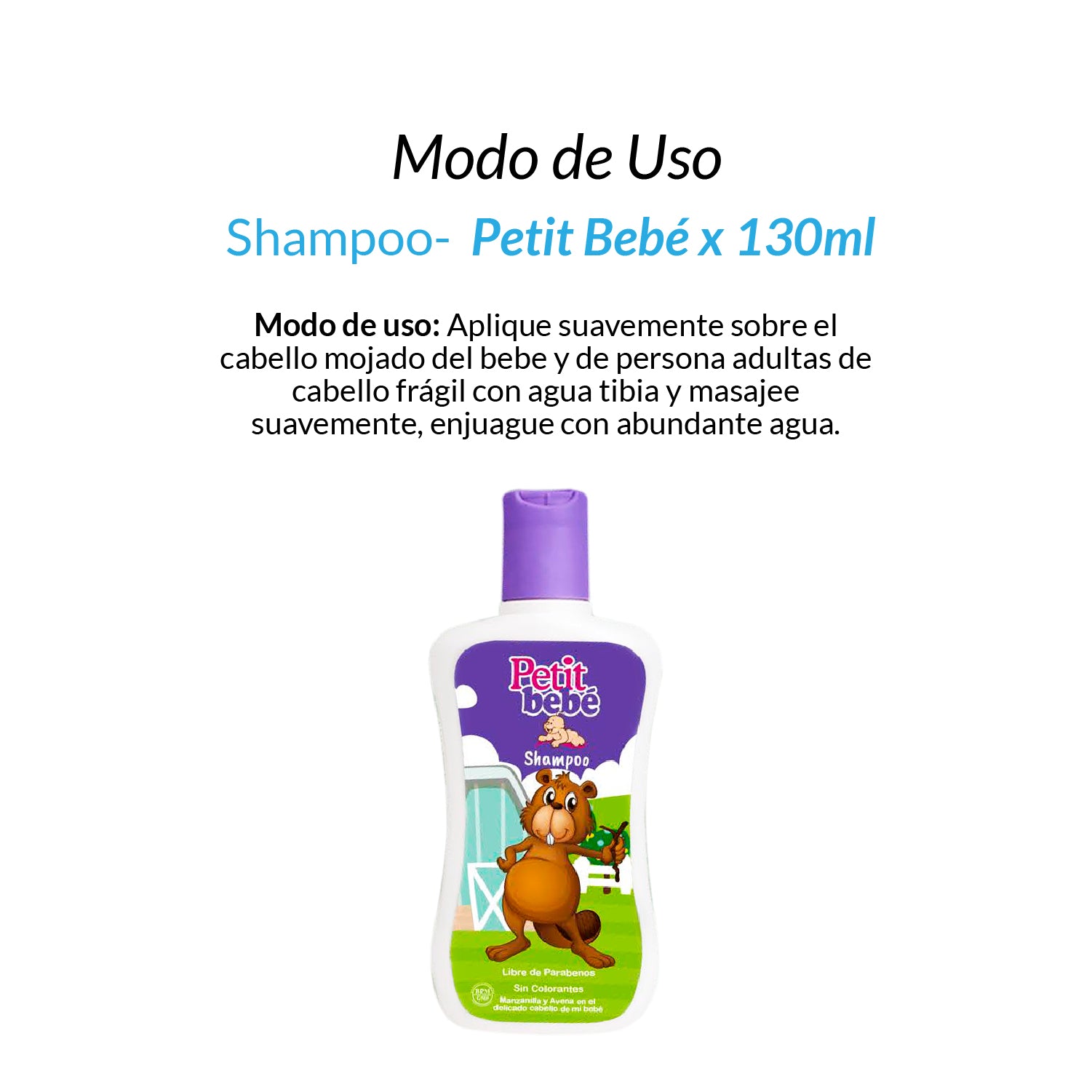 ¡liquidación! Shampoo Petit Bebé x 130ml