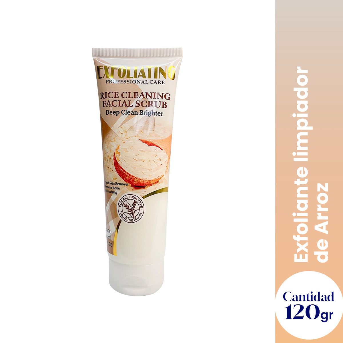 FRUIT OF THE WOKALI – EXFOLIANTE FACIAL SUAVE, HIDRATANTE Y NUTRITIVO – RICE CLEANING FACIAL EXFOLIANTE 120ML
