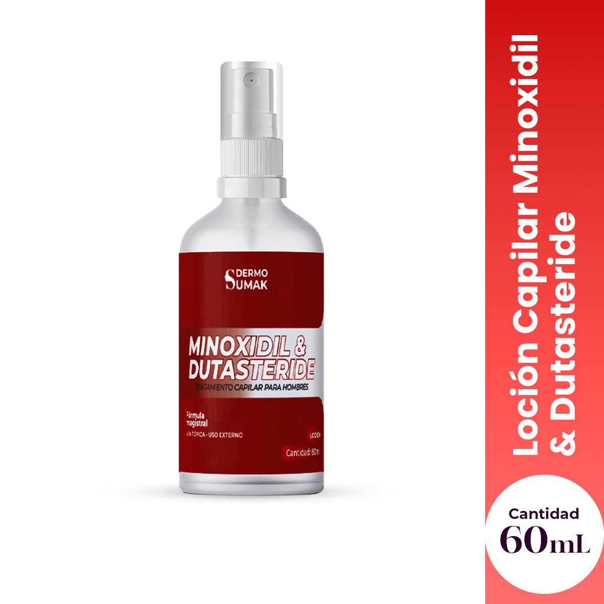 Dermo Sumak – Loción Capilar Anticaída – Minoxidil 5% & Dutasterida 0,5% – Tratamiento Intensivo 60ml