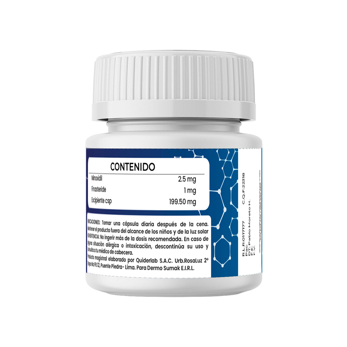 Finasteride 1 mg & Minoxidil 2.5 mg x 60 Cápsulas- Dermo Sumak