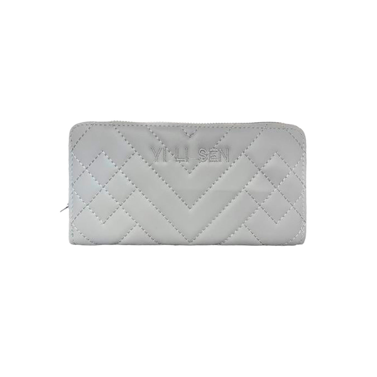 BILLETERA LARGA ELEGANTE MUJER GRIS