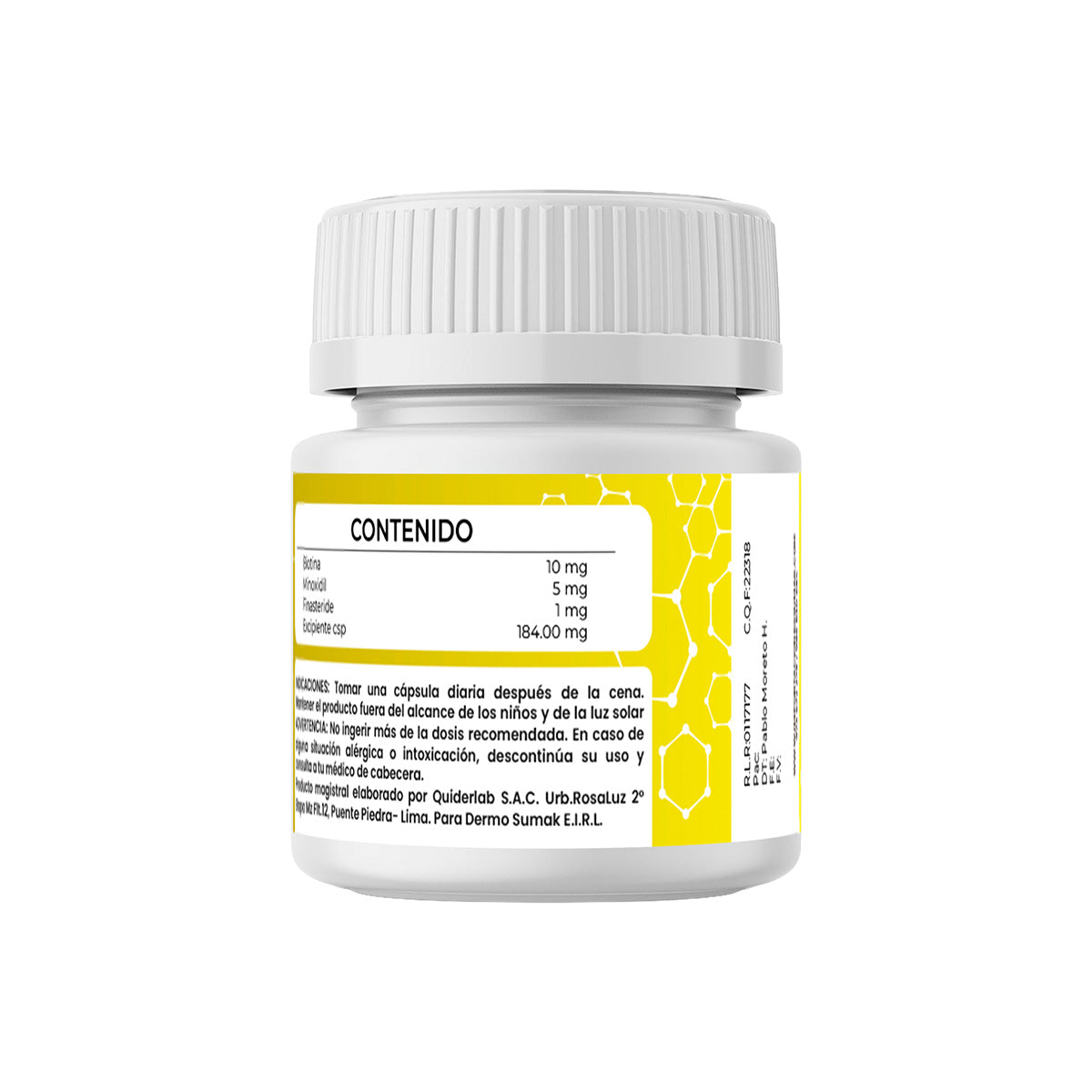 Finasteride 1 mg & Minoxidil 5 mg & Biotina 10 mg x 60 Cápsulas- Dermo Sumak