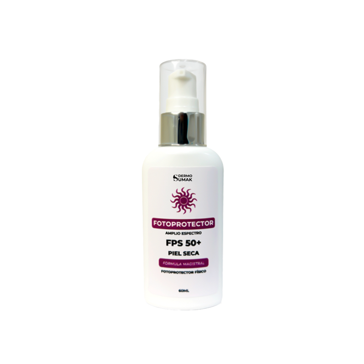 Fotoprotector solar toque sedoso/ piel seca 60ml - Dermo Sumak