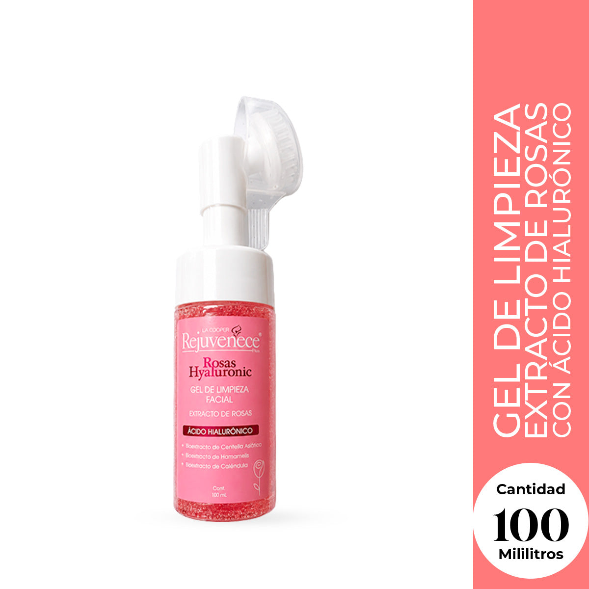 Gel de Limpieza Extracto de Rosas con Ácido Hialurónico 100ml - La Cooper