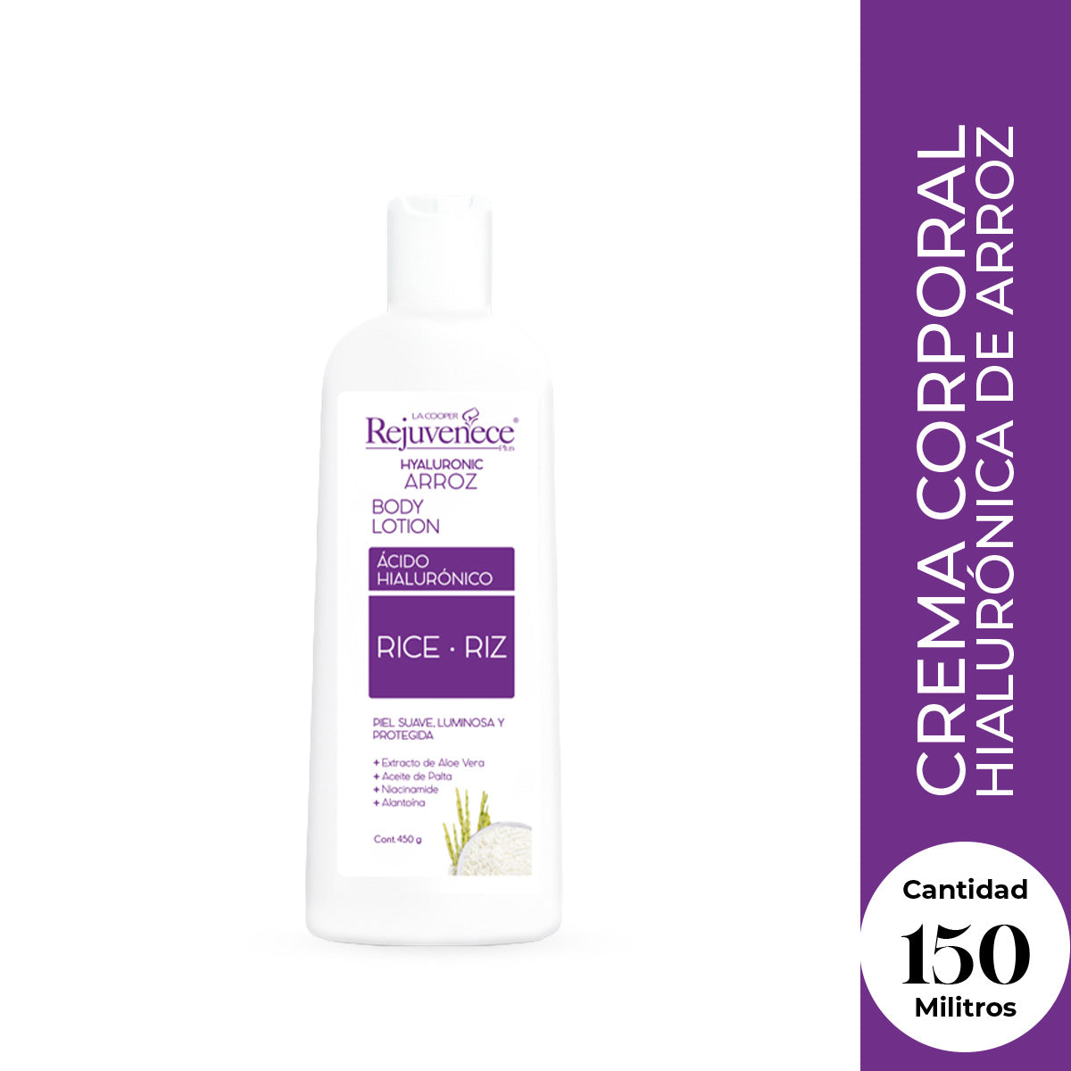 Crema Corporal Hialurónica de Arroz 150gr - LA COOPER