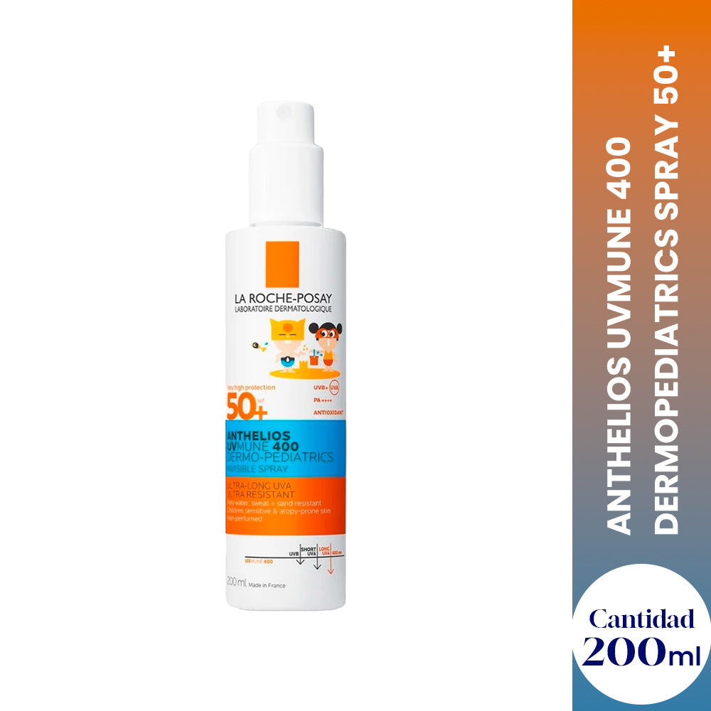 Protector Solar Anthelios UVMune 400 Dermopedríatico Spray 50+ 200ML - LA ROCHE-POSAY