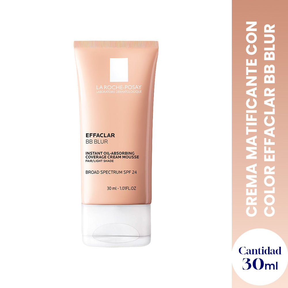 Crema Matificante con Color Effaclar BB Blur 30ml - LA ROCHE-POSAY