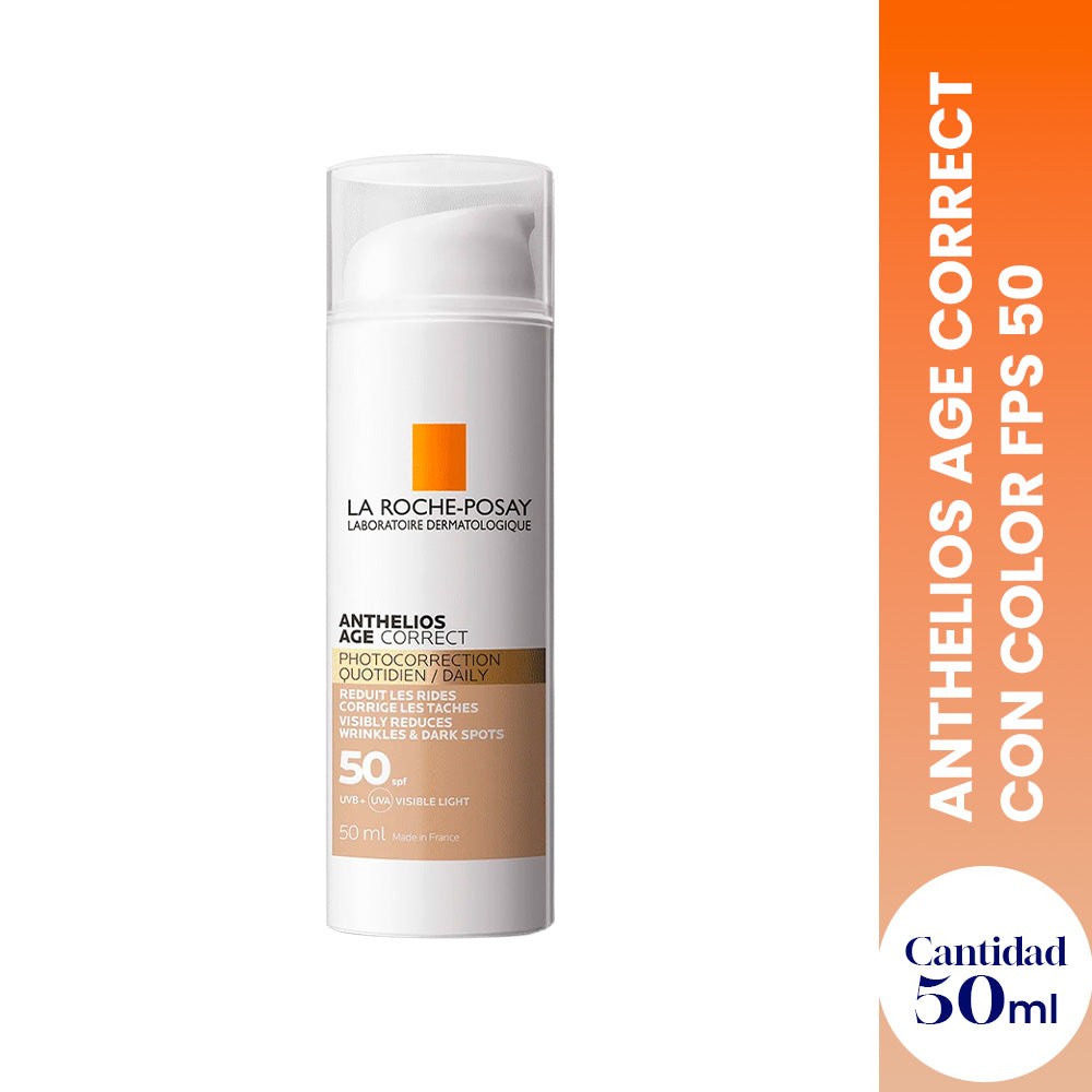Protector Solar Anti-arrugas Anthelios Age Correct con Color FPS 50 50ml - LA ROCHE POSAY