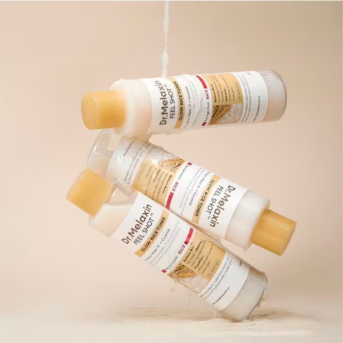 TÓNICO PEEL SHOT GLOW WHITE RICE TONER 200ML - DR. MELAXIN