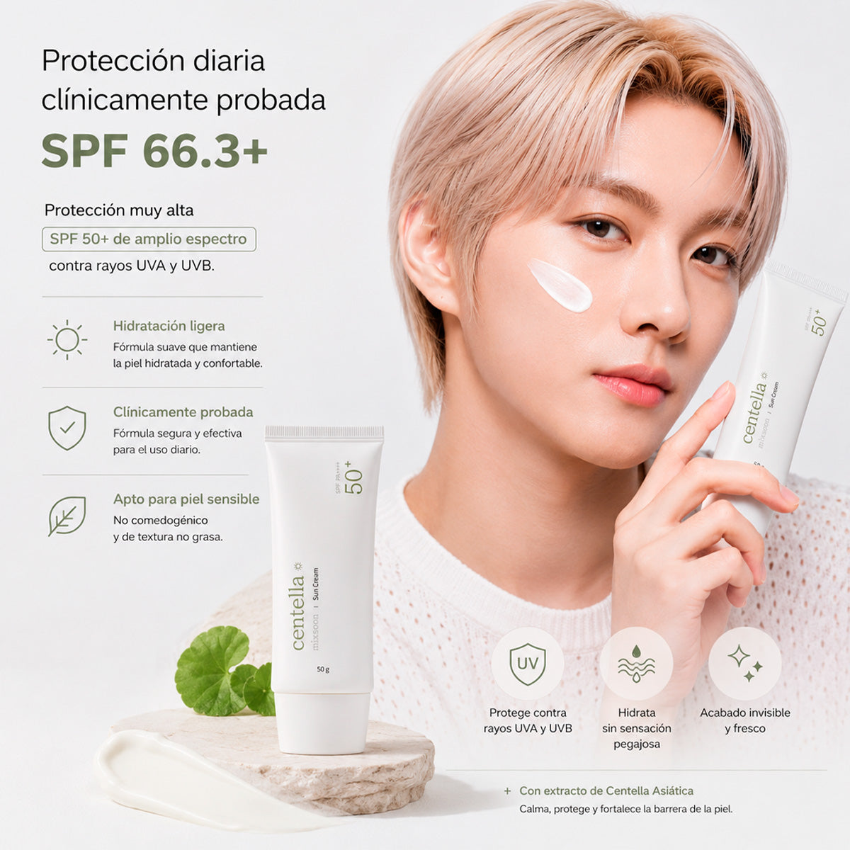 MIXSOON Centella Sun Cream SPF50+ PA++++ 50g