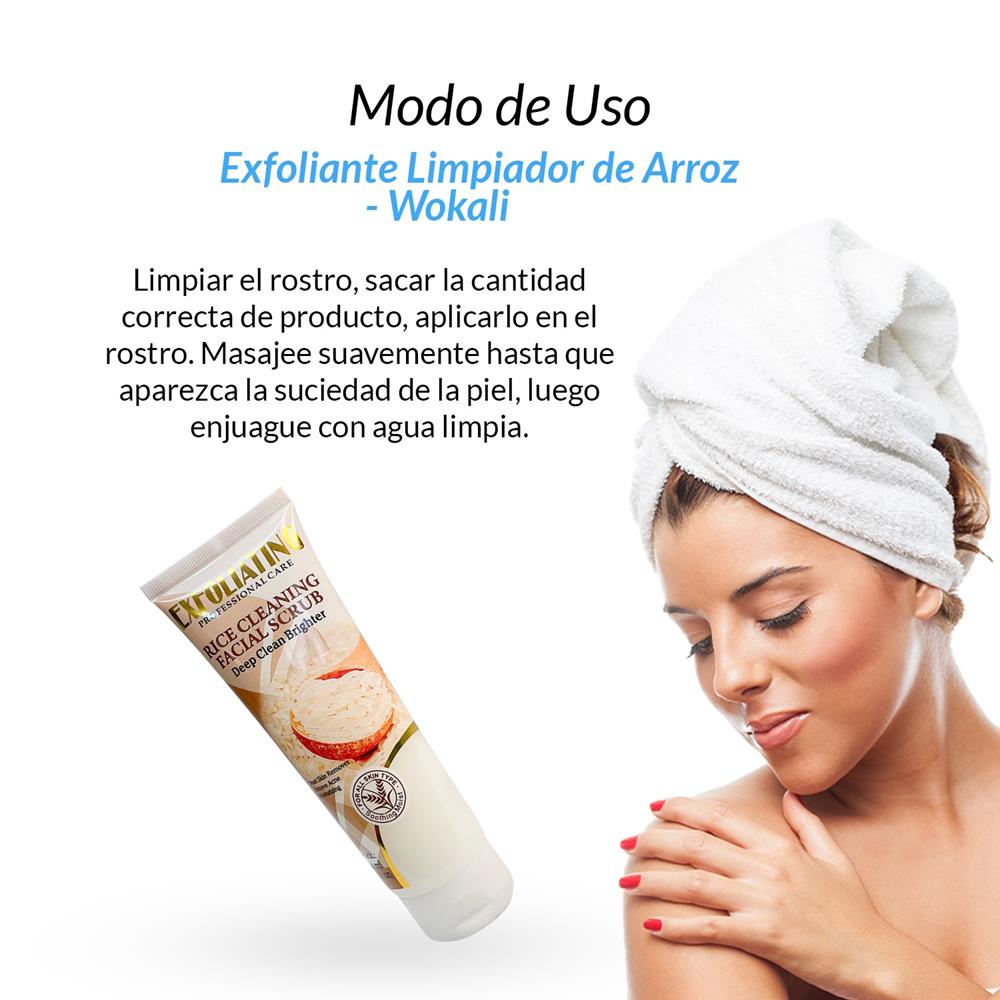 FRUIT OF THE WOKALI – EXFOLIANTE FACIAL SUAVE, HIDRATANTE Y NUTRITIVO – RICE CLEANING FACIAL EXFOLIANTE 120ML