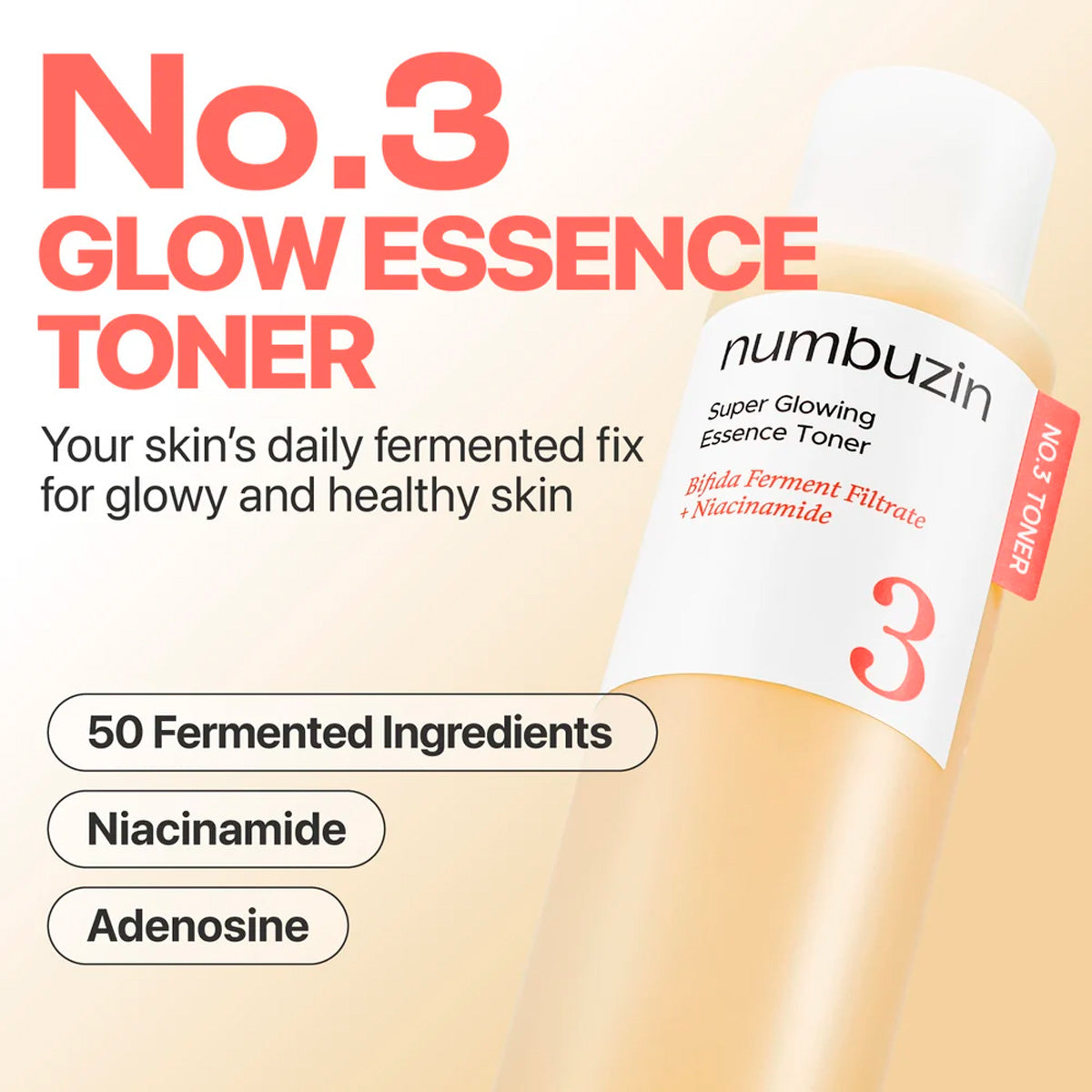 Numbuzin No.3 Super Glowing Essence Toner 200ml