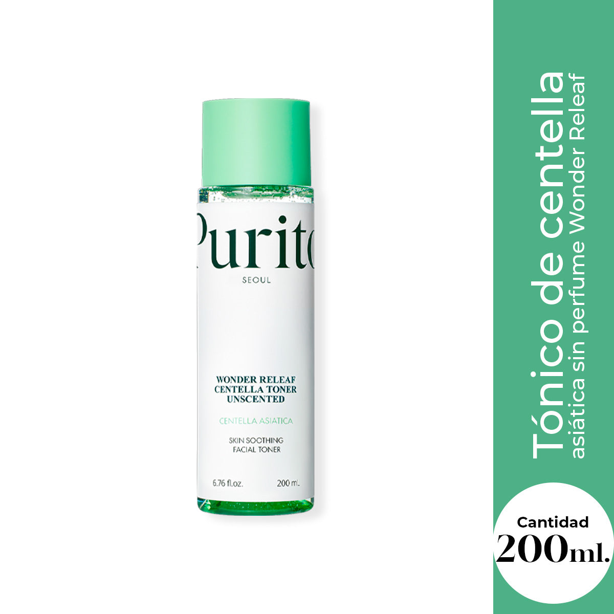 Wonder Releaf Centella Toner Unscented 200ml - PURITO