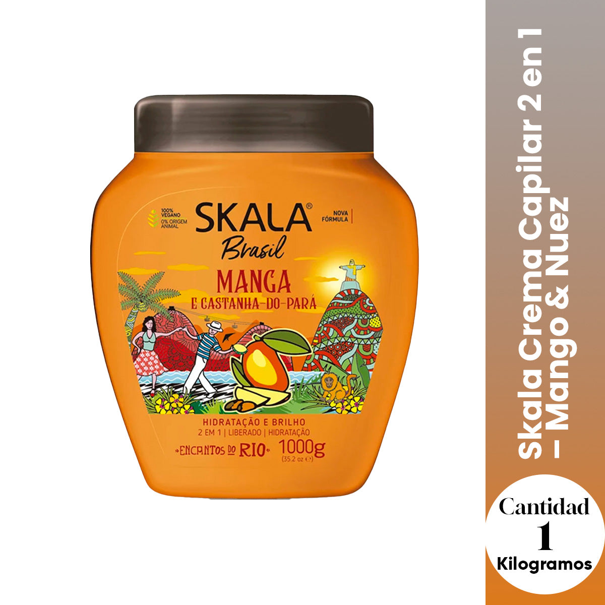 Skala Crema Capilar 2 en 1 – Mango & Nuez 1000g
