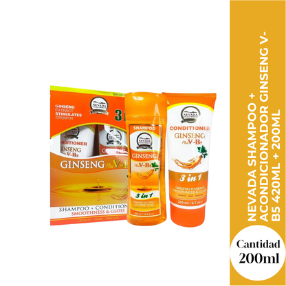 Nevada Shampoo + Acondicionador Ginseng V-B5 420ml + 200ml