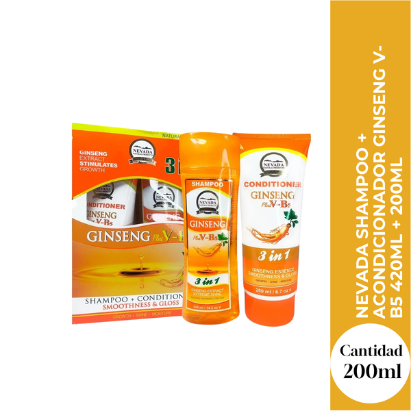 Nevada Shampoo + Acondicionador Ginseng V-B5 420ml + 200ml