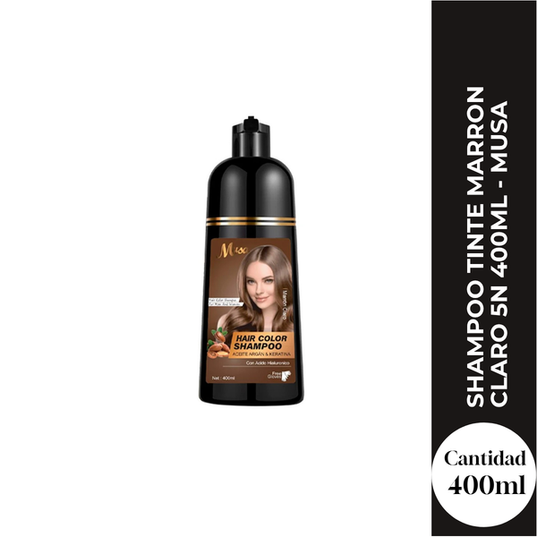 Shampoo Tinte Marron Claro 5N 400ml - Musa