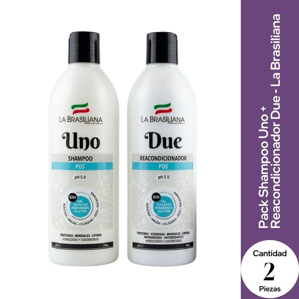 La Brasiliana Pack Shampoo Uno + Reacondicionador Due 500g