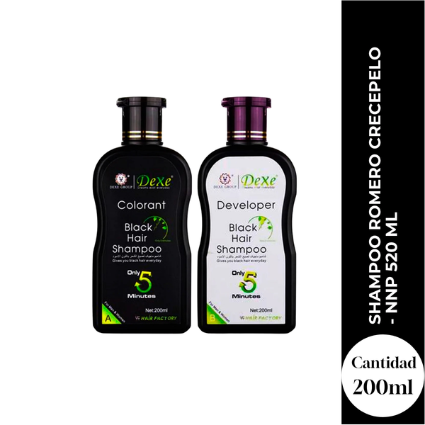 DEXE Black Hair Shampoo Tinte Capilar Negro 200ml