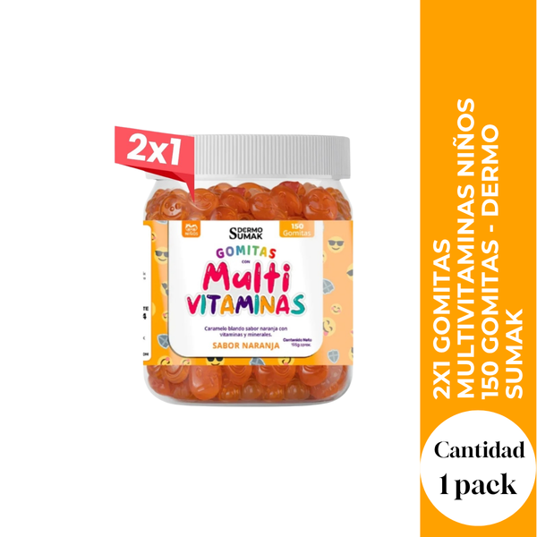 2x1 Gomitas Multivitaminas Niños 150 Gomitas - Dermo Sumak
