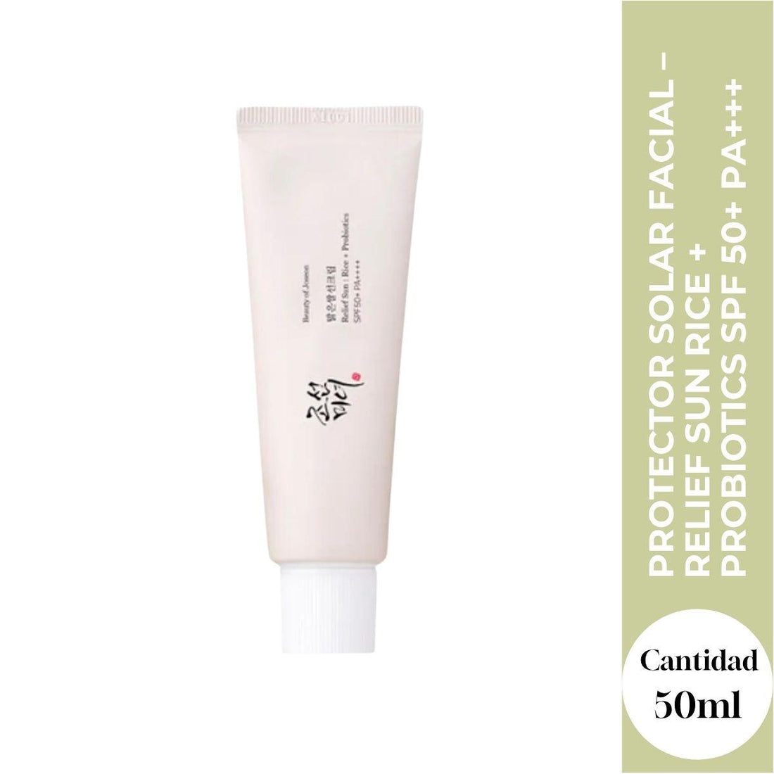 Beauty of Joseon – Protector Solar Facial – Relief Sun Rice + Probiotics SPF 50+ PA+++ – 50ml