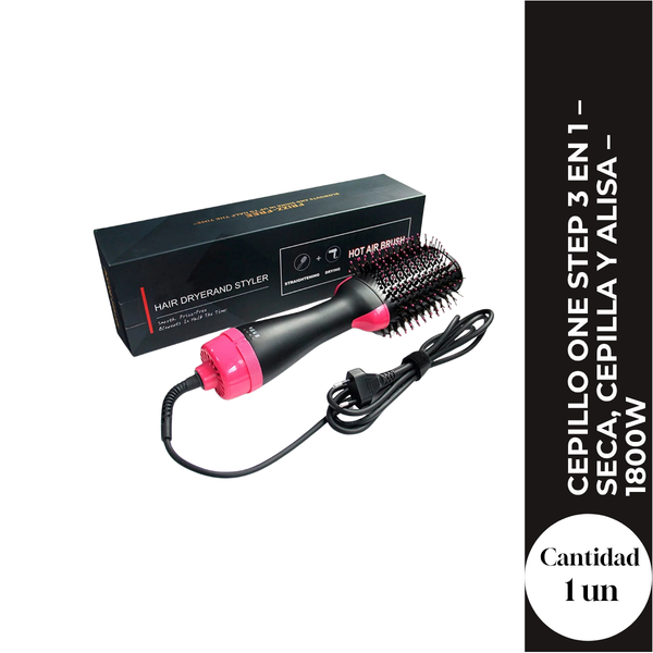 Cepillo One Step 3 en 1 – Seca, Cepilla y Alisa – 1800W