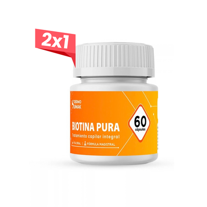 2x1 Biotina pura 10 mg x 60 Cápsulas - Dermo Sumak