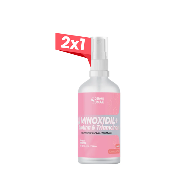 2x1 Loción minoxidil 2% mujer 60ml - Dermo Sumak