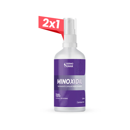 2x1 DERMO SUMAK – LOCIÓN MINOXIDIL 5% CAPILAR Y FACIAL – 60ML