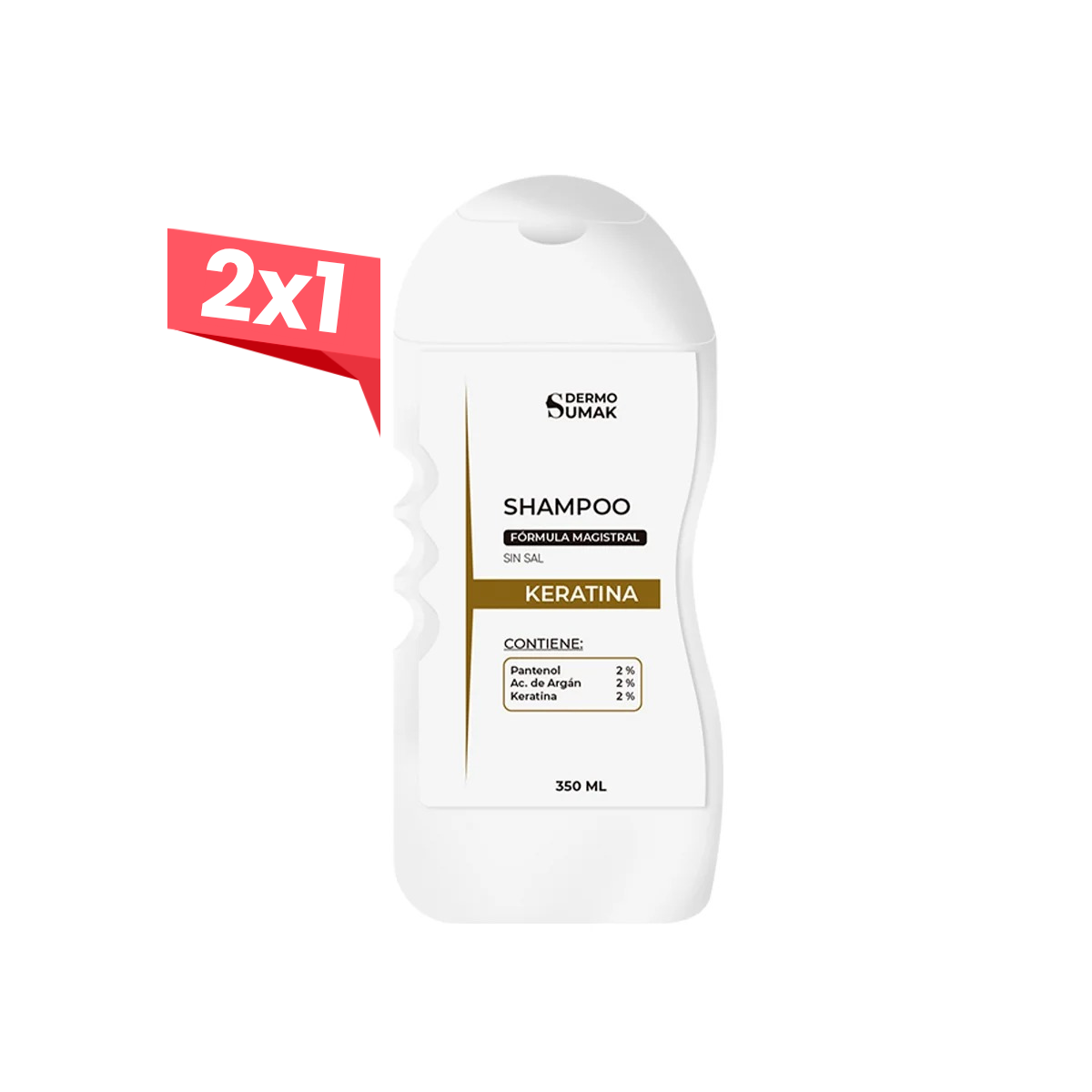 2x1 Dermo Sumak Shampoo Sin Sal con Keratina 350ml