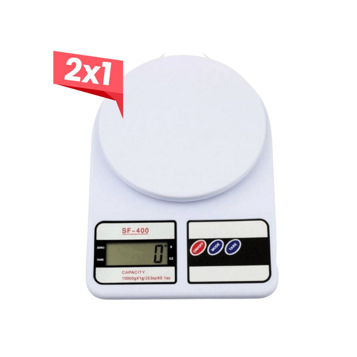 2X1 BALANZA GRAMERA DIGITAL BLANCA