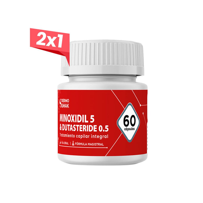 2x1 Minoxidil 5 mg & Dutasteride 0.5 mg x 60 Cápsulas - Dermo Sumak