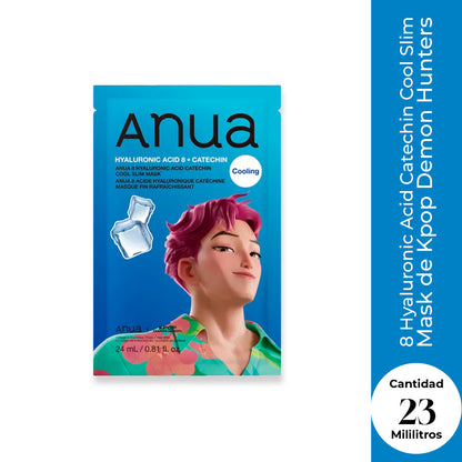 Kpop Demon Hunters 8 Hyaluronic Acid Catechin Cool Slim Mask - Anua