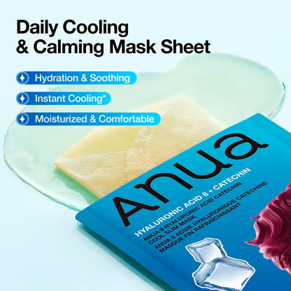 Kpop Demon Hunters 8 Hyaluronic Acid Catechin Cool Slim Mask - Anua