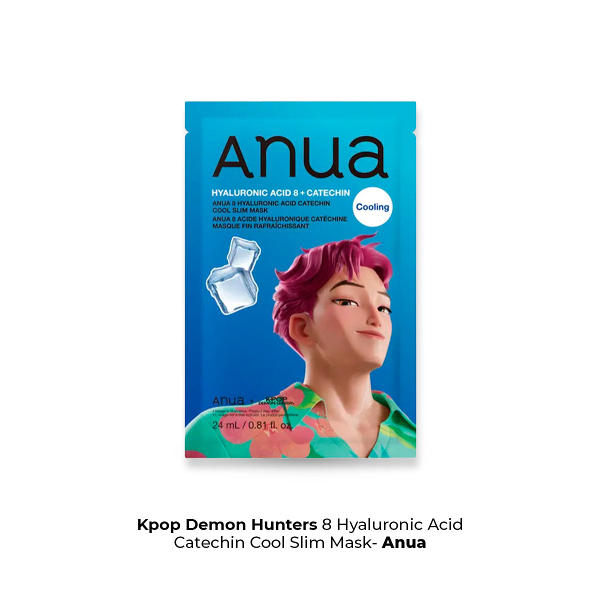 Kpop Demon Hunters 8 Hyaluronic Acid Catechin Cool Slim Mask - Anua