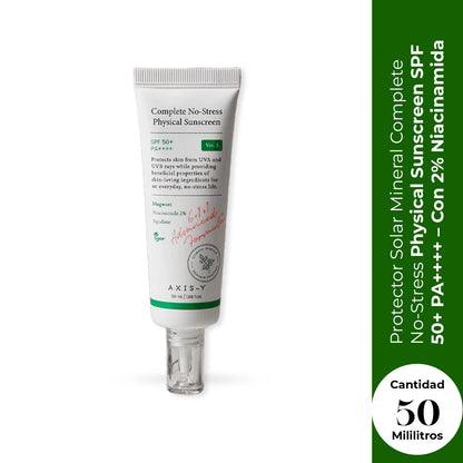 AXIS-Y Complete No-Stress Physical Sunscreen SPF50+ PA++++ 50ml
