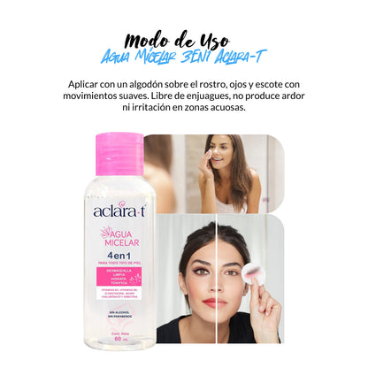 Agua Micelar 4EN1 Aclara-T 60 gr - LA COOPER