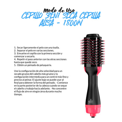 Cepillo One Step 3 en 1 – Seca, Cepilla y Alisa – 1800W