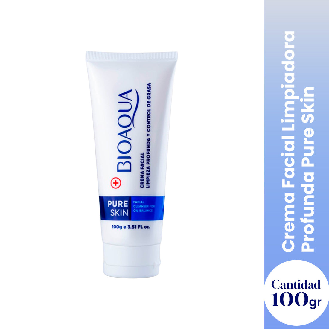 Crema Facial Limpiadora Profunda – Control de Acné y Exceso de Grasa – Pure Skin 100g