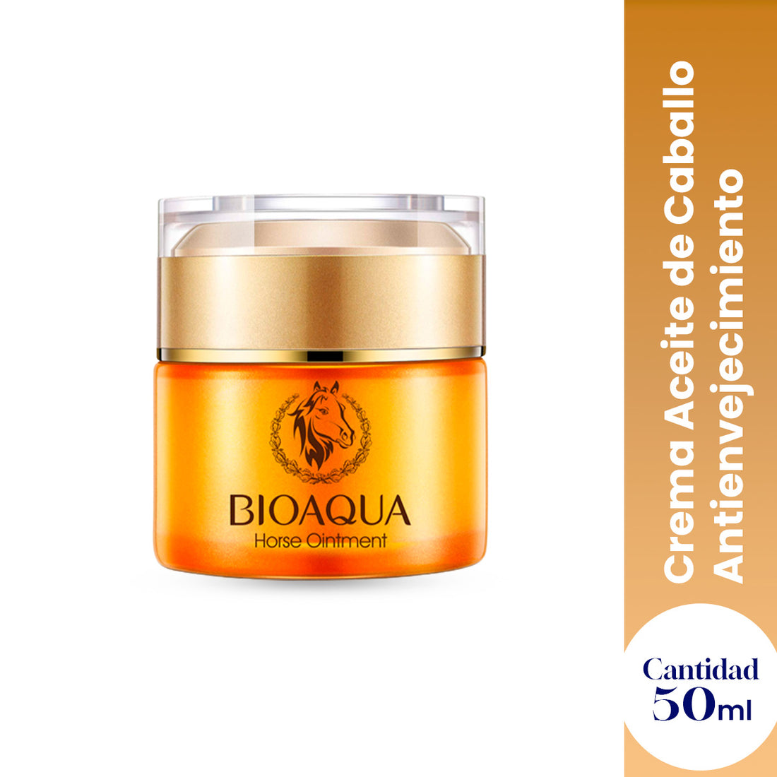 BIOAQUA Crema de Aceite de Caballo – Antienvejecimiento – 50g