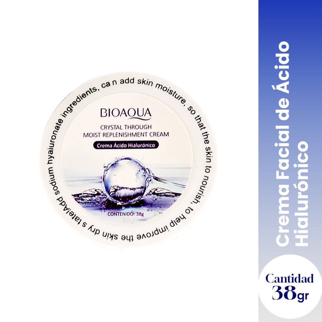 BIOAQUA Crema de Ácido Hialurónico Corporal – Hidratante – 38g
