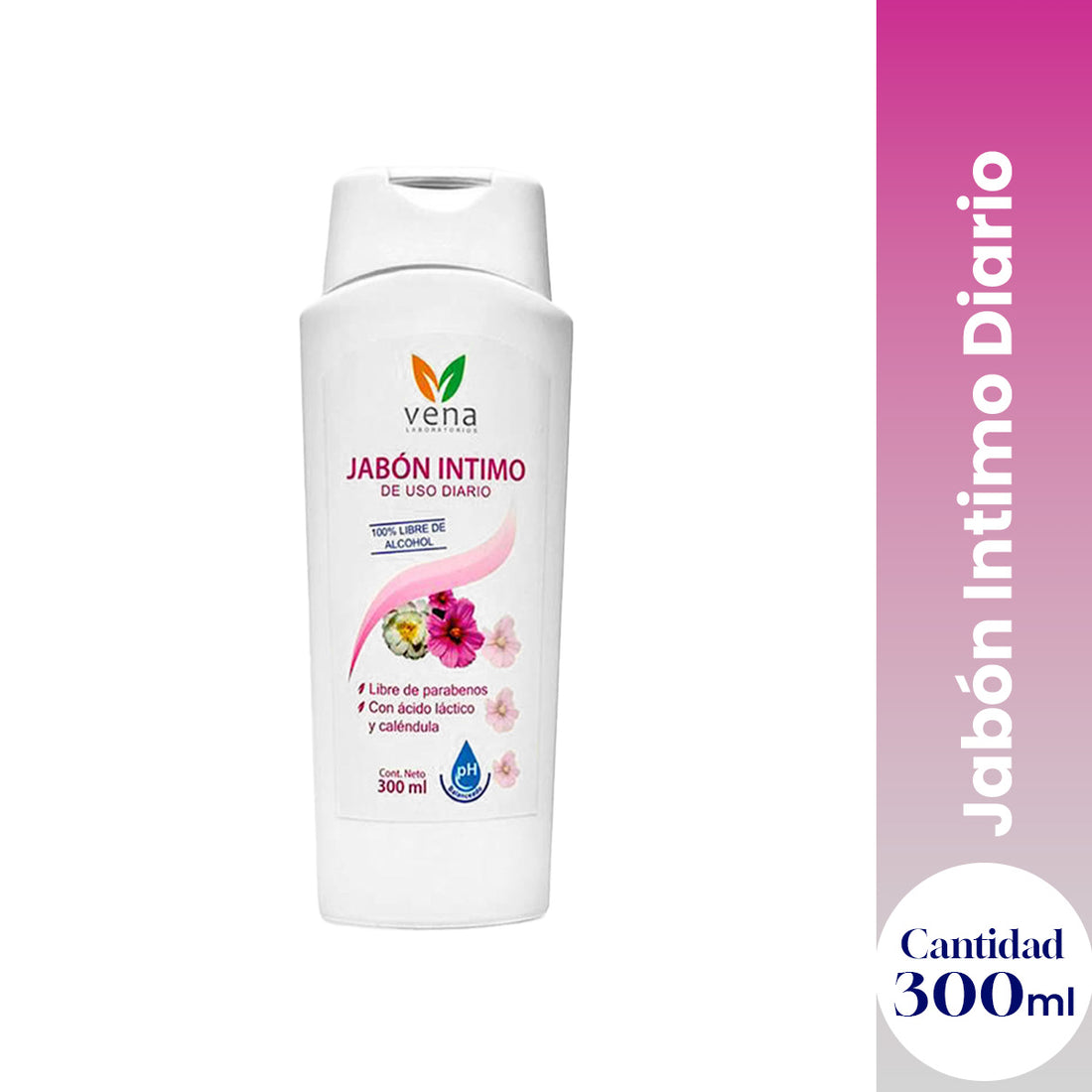 VENA – Jabón íntimo para higiene diaria con caléndula y ácido láctico – 300 ml