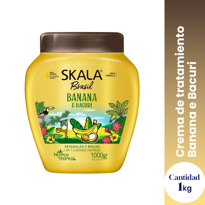MASCARA TRATAMIENTO 2EN1 BANANA E BACURI 1000G - SKALA