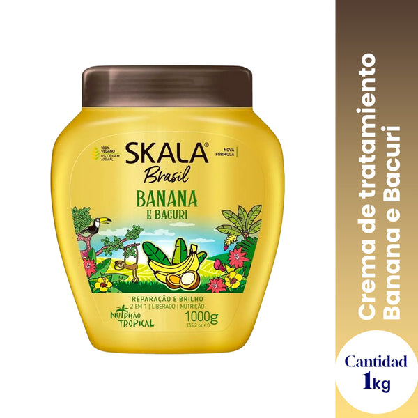 MASCARA TRATAMIENTO 2EN1 BANANA E BACURI 1000G - SKALA