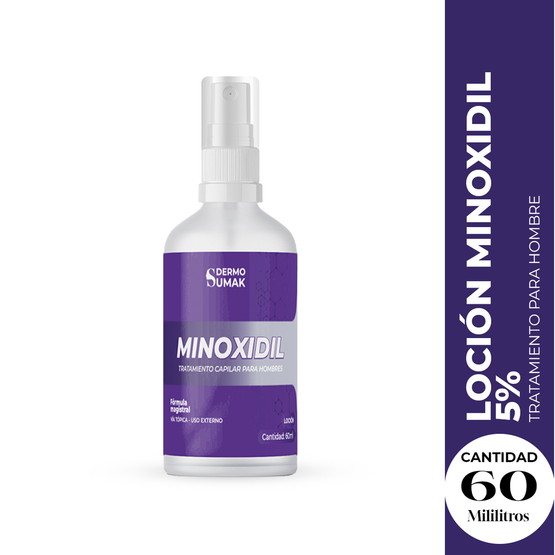 DERMO SUMAK – LOCIÓN MINOXIDIL 5% CAPILAR Y FACIAL – 60ML