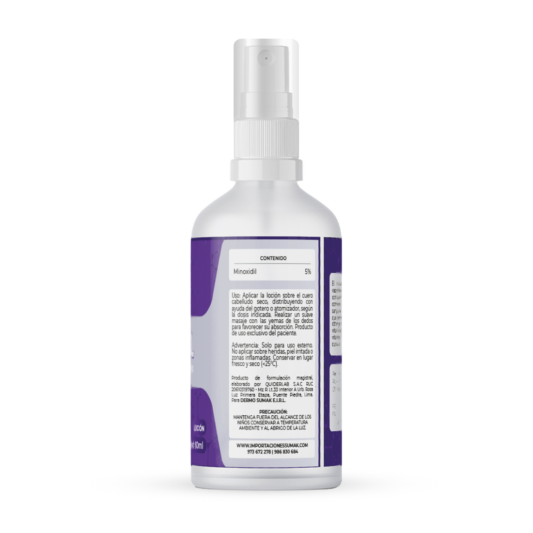 DERMO SUMAK – LOCIÓN MINOXIDIL 5% CAPILAR Y FACIAL – 60ML